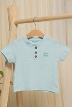 Load image into Gallery viewer, تي شيرت جاكار أزرق للأولاد الرضع