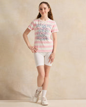 Load image into Gallery viewer, شورت ركوب الدراجات باللونين الأبيض والرمادي المختلط للفتيات الكبيرات (عبوة من قطعتين)