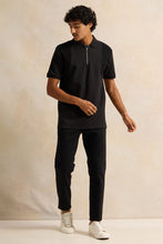 Load image into Gallery viewer, قميص بولو رجالي أسود سادة