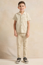 Load image into Gallery viewer, قميص مخطط باللون البيج للأولاد الصغار