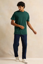 Load image into Gallery viewer, بنطلون جينز رجالي بقصّة مستقيمة باللون الأزرق الداكن