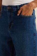 Load image into Gallery viewer, بنطلون جينز رجالي أزرق بقصّة مستقيمة
