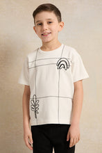Load image into Gallery viewer, تي شيرت أبيض مطبوع للأولاد