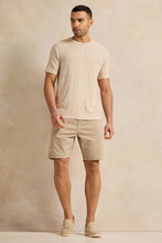 Load image into Gallery viewer, تي شيرت جاكار رجالي باللون البيج