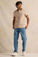 Load image into Gallery viewer, قميص بولو جاكار رجالي باللون البيج