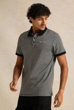Load image into Gallery viewer, قميص بولو جاكار أسود للرجال