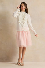 Load image into Gallery viewer, تنانير تول وردية مزينة بالزهور للفتيات الكبيرات