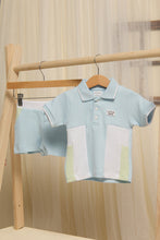 Load image into Gallery viewer, طقم قص وخياطة للأولاد باللون الأزرق (قطعتان)