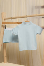 Load image into Gallery viewer, طقم قص وخياطة للأولاد باللون الأزرق (قطعتان)