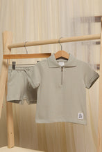 Load image into Gallery viewer, طقم ملابس كاجوال رمادي للأولاد الرضع (قطعتين)