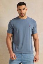 Load image into Gallery viewer, تي شيرت رجالي مطبوع باللون الأزرق