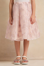 Load image into Gallery viewer, تنورة جاكار بطبعة فراشات أرجوانية للبنات