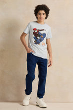 Load image into Gallery viewer, بنطلون جينز أزرق سهل الارتداء للأولاد الكبار