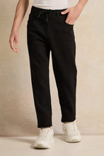 Load image into Gallery viewer, بنطلون جينز أسود محبوك للأولاد الكبار