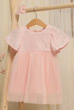 Load image into Gallery viewer, فستان ترتر للبنات الرضع مع شبكة دوبي