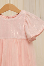 Load image into Gallery viewer, فستان ترتر للبنات الرضع مع شبكة دوبي