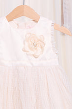 Load image into Gallery viewer, فستان عاجي للبنات الرضع مع صدرية