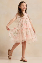 Load image into Gallery viewer, فستان مطبوع باللون الوردي للبنات الصغار