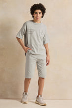 Load image into Gallery viewer, طقم ملابس كاجوال مطبوع باللون النعناعي للأولاد الكبار (قطعتان)