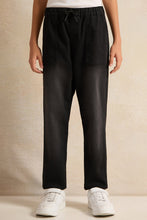 Load image into Gallery viewer, بنطلون جينز أسود فضفاض للأولاد الكبار