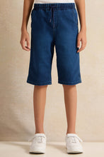 Load image into Gallery viewer, شورت جينز أزرق سهل الارتداء للأولاد الكبار