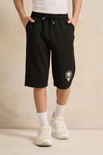 Load image into Gallery viewer, طقم جاكار أسود كاجوال للأولاد الكبار (قطعتان)