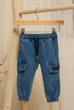 Load image into Gallery viewer, بنطال رياضي أزرق للأولاد الرضع
