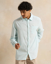 Load image into Gallery viewer, قميص رجالي مخطط باللونين الأزرق والأبيض