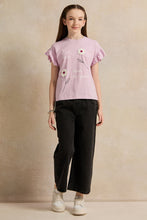 Load image into Gallery viewer, بنطلون جينز أسود قصير للفتيات الكبيرات