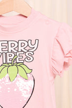 Load image into Gallery viewer, تي شيرت وردي مزخرف للبنات الرضع