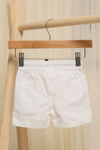 Load image into Gallery viewer, شورت قصير للأطفال الصغار باللون الأبيض والأزرق من قماش التويل