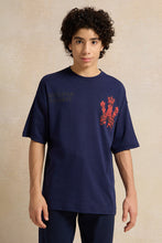 Load image into Gallery viewer, تي شيرت كبير الحجم مطبوع عليه شعار فريق المحاربين البحري للأولاد الكبار