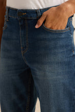 Load image into Gallery viewer, بنطلون جينز رجالي أزرق بقصة ضيقة