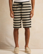 Load image into Gallery viewer, شورت رجالي مخطط باللونين البيج والأسود