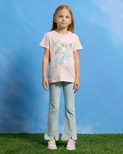 Load image into Gallery viewer, تي شيرت بطبعة حورية البحر الخوخية: وردي شاحب: 2