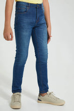 Load image into Gallery viewer, Blue Slim Fit Jean جينز بقصة سليم فت باللون الأزرق
