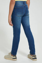 Load image into Gallery viewer, Blue Slim Fit Jean جينز بقصة سليم فت باللون الأزرق