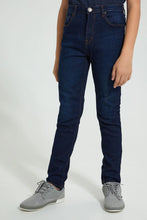 Load image into Gallery viewer, Navy Slim Fit Jean جينز بقصة سليم فت باللون الكحلي