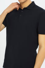Load image into Gallery viewer, قميص بولو بياقة باللون الأسود للرجال