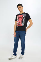 Load image into Gallery viewer, بنطلون جينز بخمسة جيوب باللون الأزرق للرجال