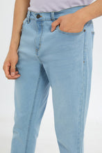 Load image into Gallery viewer, بنطلون جينز فاتح بخمسة جيوب بقصّة ضيقة