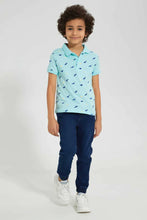 Load image into Gallery viewer, Navy Elasticated Waistband Jogger Jean بنطلون جوغر باللون الكحلي بخصر مطاطي