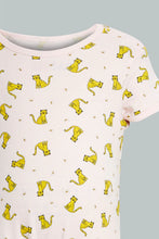 Load image into Gallery viewer, Yellow And White Leopard Romper For Babies (Pack of 2)