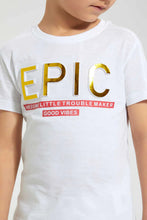 Load image into Gallery viewer, White Epic Embossed T-Shirt