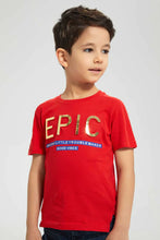 Load image into Gallery viewer, Red Epic Embossed T-Shirt