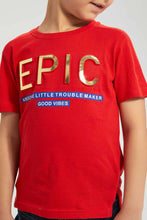 Load image into Gallery viewer, Red Epic Embossed T-Shirt