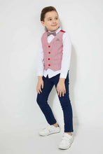 Load image into Gallery viewer, Red And White Shirt Set (3 Piece) طقم تيشيرت باللون الأحمر والأبيض (3 قطع)
