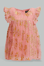 Load image into Gallery viewer, Pink Ruffle Sleeved Dress For Baby Girls