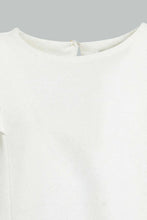 Load image into Gallery viewer, White Flutter Sleeved Blouse For Baby Girls