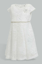 Load image into Gallery viewer, Ivory Lace Pleated Dress For Baby Girls